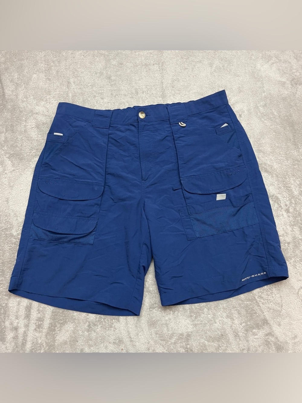 Men’s Columbia Blue PFG Terminal Tackle II Shorts – Size 38W 10L